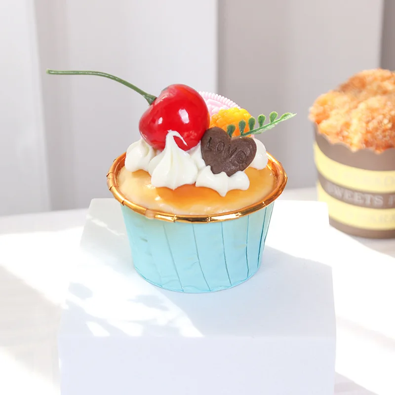 1/2/6 stücke Gefälschte Kuchen Weichen Geschmack Kuchen Modell Simulation Requisiten Lebensmittel Modell Schrank Dekoration Hochzeit Requisiten Maßstab Modell Dekoration – Detail 8