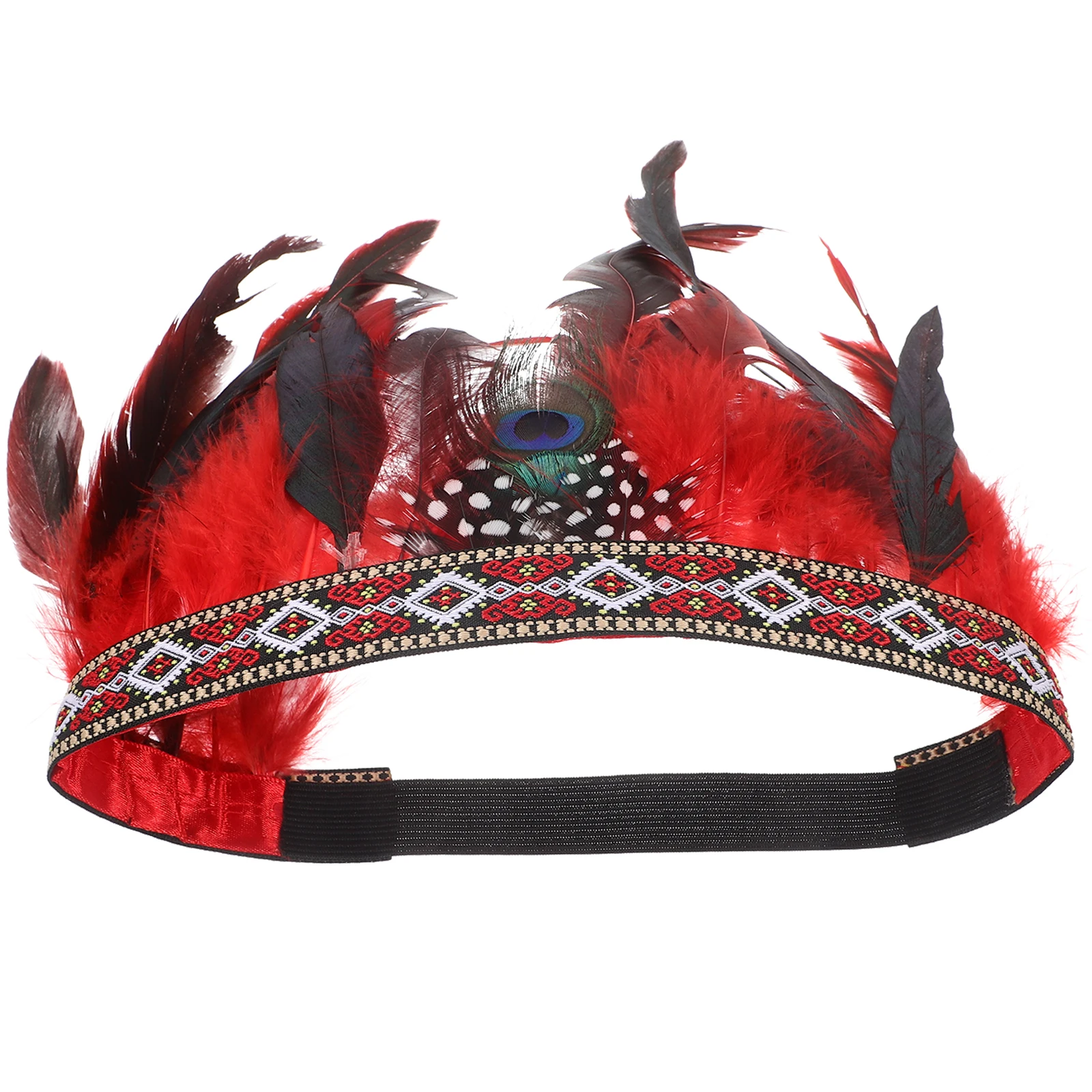 

Headdress s Red Adult Peacock Plumage Carnival Party Props Women Hairstyle Carnival Headpiece Accessories