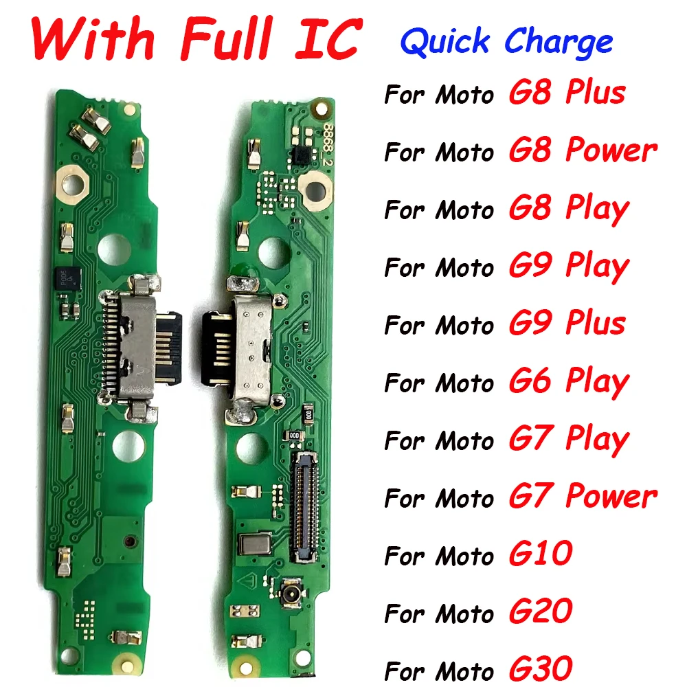 

Fast Charger USB Dock Charging Dock Port Board With Mic Microphone Flex Cable For Moto G9 Power G8 Plus G7 Power G6 Play