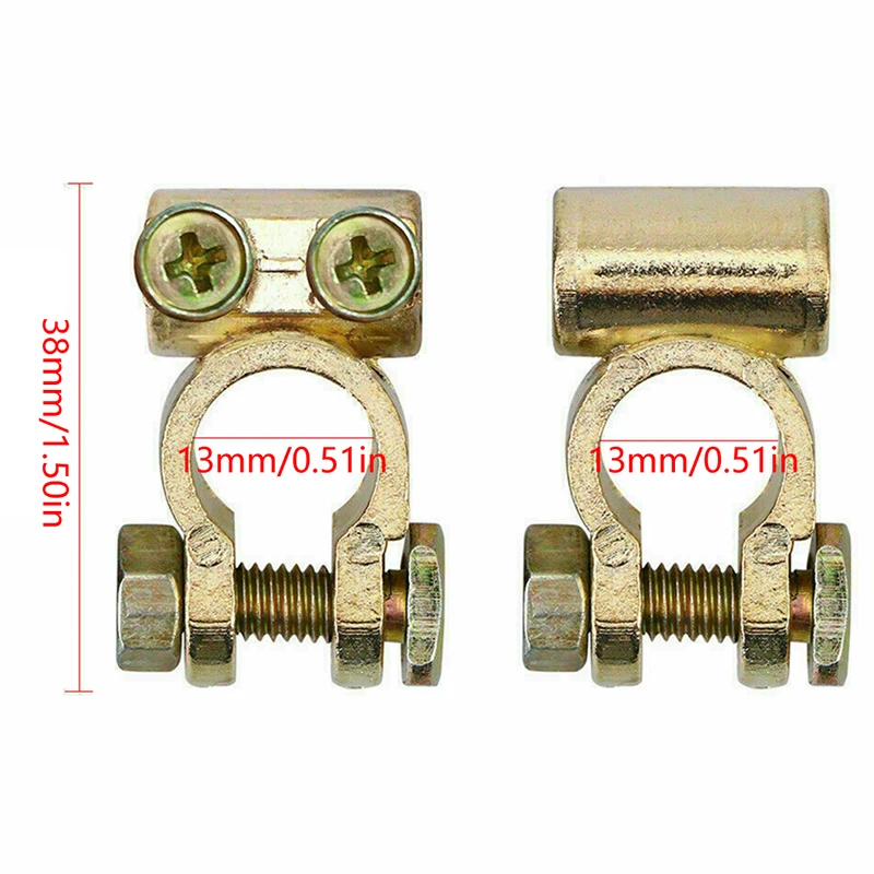 1 par de terminales de batería de ocio de 12V, abrazaderas de conectores para coche, caravana, autocaravana, Terminal de batería de liberación rápida, piezas de repuesto para automóvil