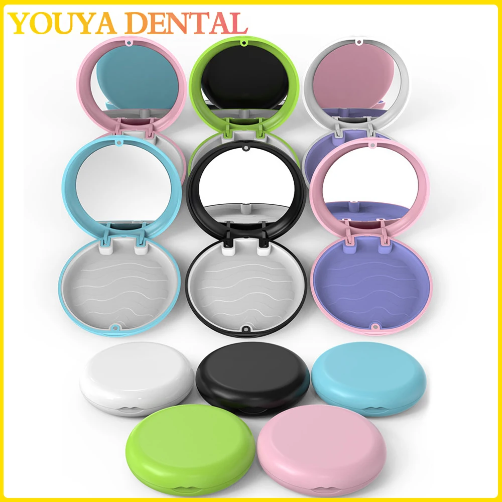 

Dental Retainer Case Fake Teeth Box Mouth Guard Braces Aligner Case Organizer Orthodontic Denture Storage Box Oral Care Tool