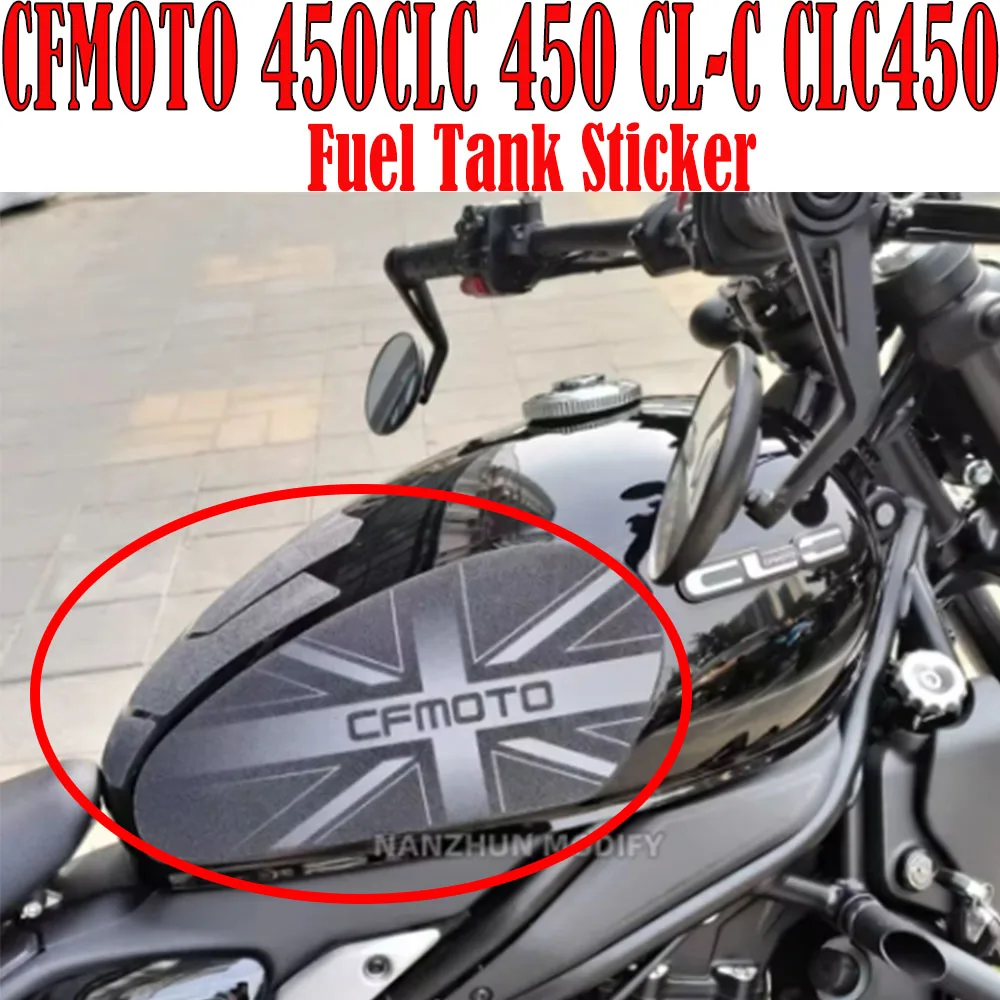 Fit CFMOTO 450CLC 450 CL-C CLC450 2023-2024 Side Decal Gas Knee Grip Protector Anti Slip Sticker Fuel Tank Sticker