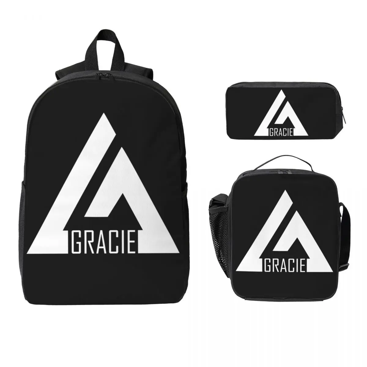 

Рюкзак BJJ-Gracie, студенческая сумка для книг для мальчиков и девочек, школьная сумка, компьютерные сумки на плечо, изолированная сумка для обеда 3 шт., пенал
