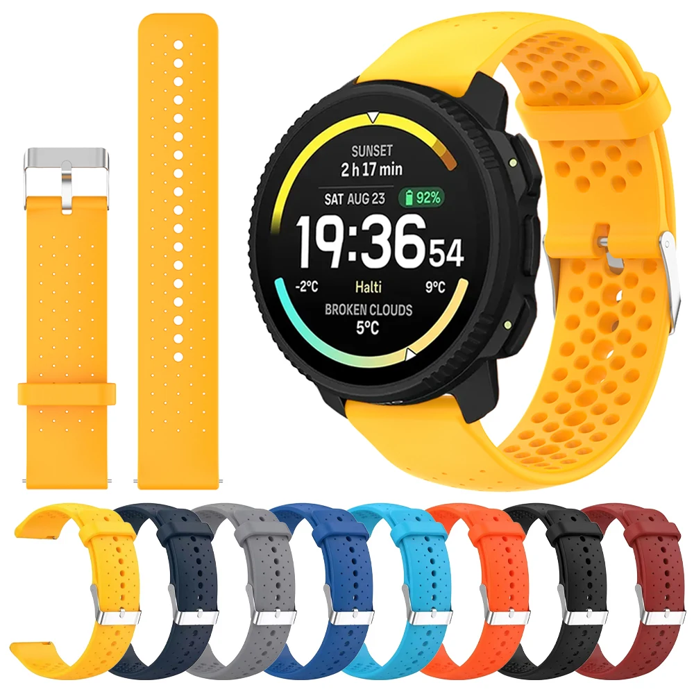 Für Suunto Vertical 2/RACE 2 S/Run/Ocean/5 9 Peak/3 Atmungsaktives Silikonarmband 20mm 22mm Armbänder Amazfit BALANCE 2 GTR GTS Armband
