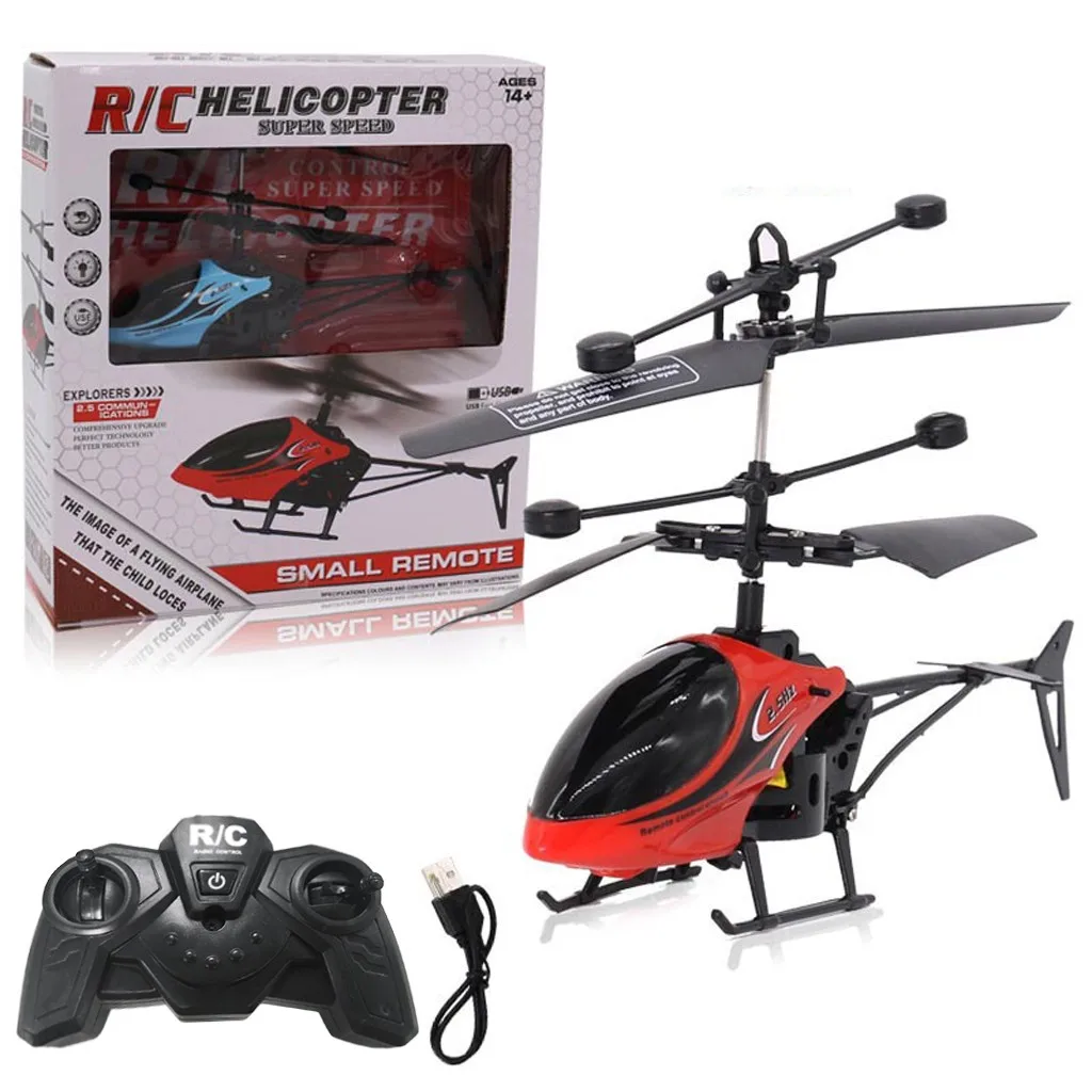 Mini RC Infrared Induction Remote Control RC Toy 2CH Gyro Helicopter RC Drone