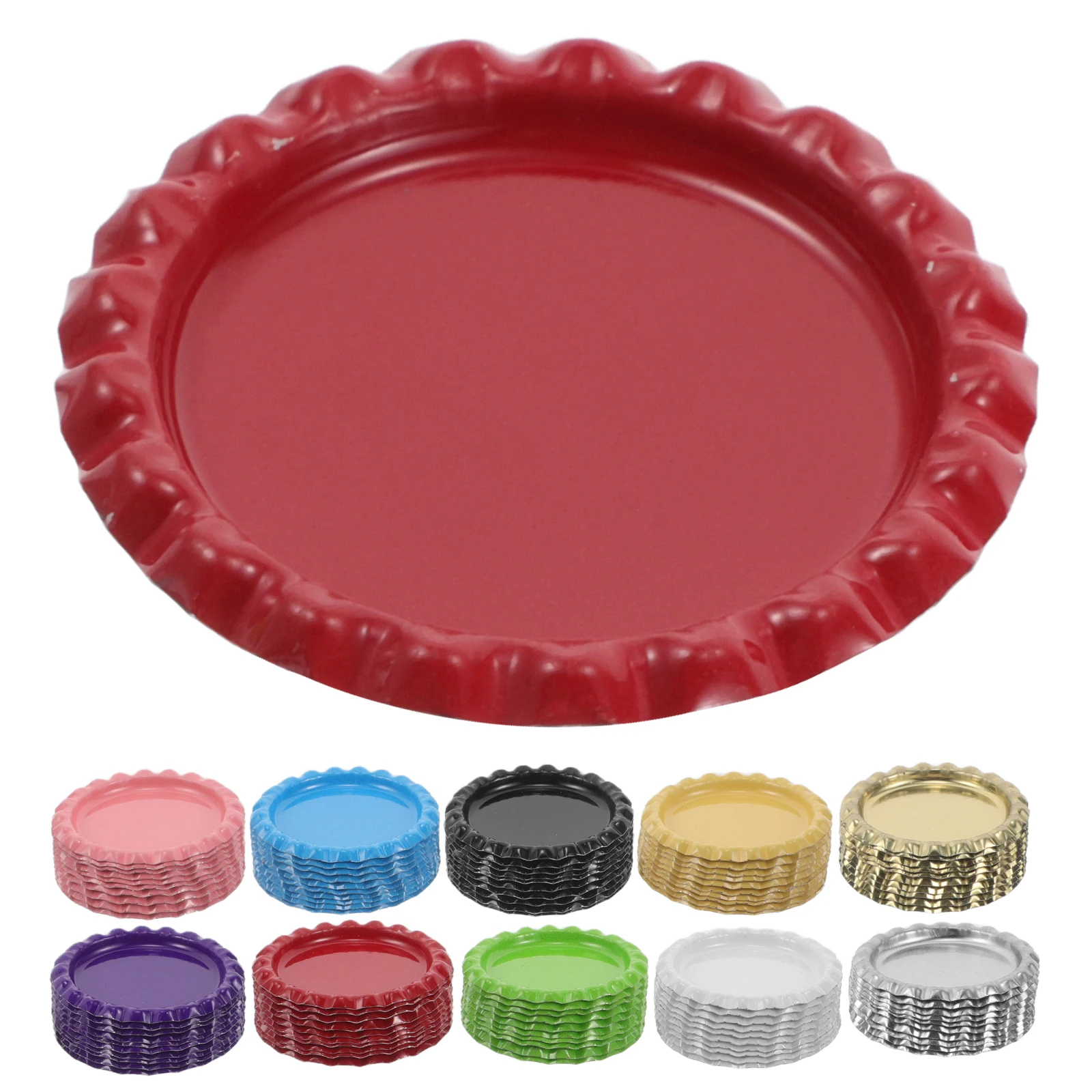 

Beer Bottle Cap Jewelry Bulk Tinplate Flat Charms Craft Supplies Decorative Embellishment for DIY Projects Pendants Earrings