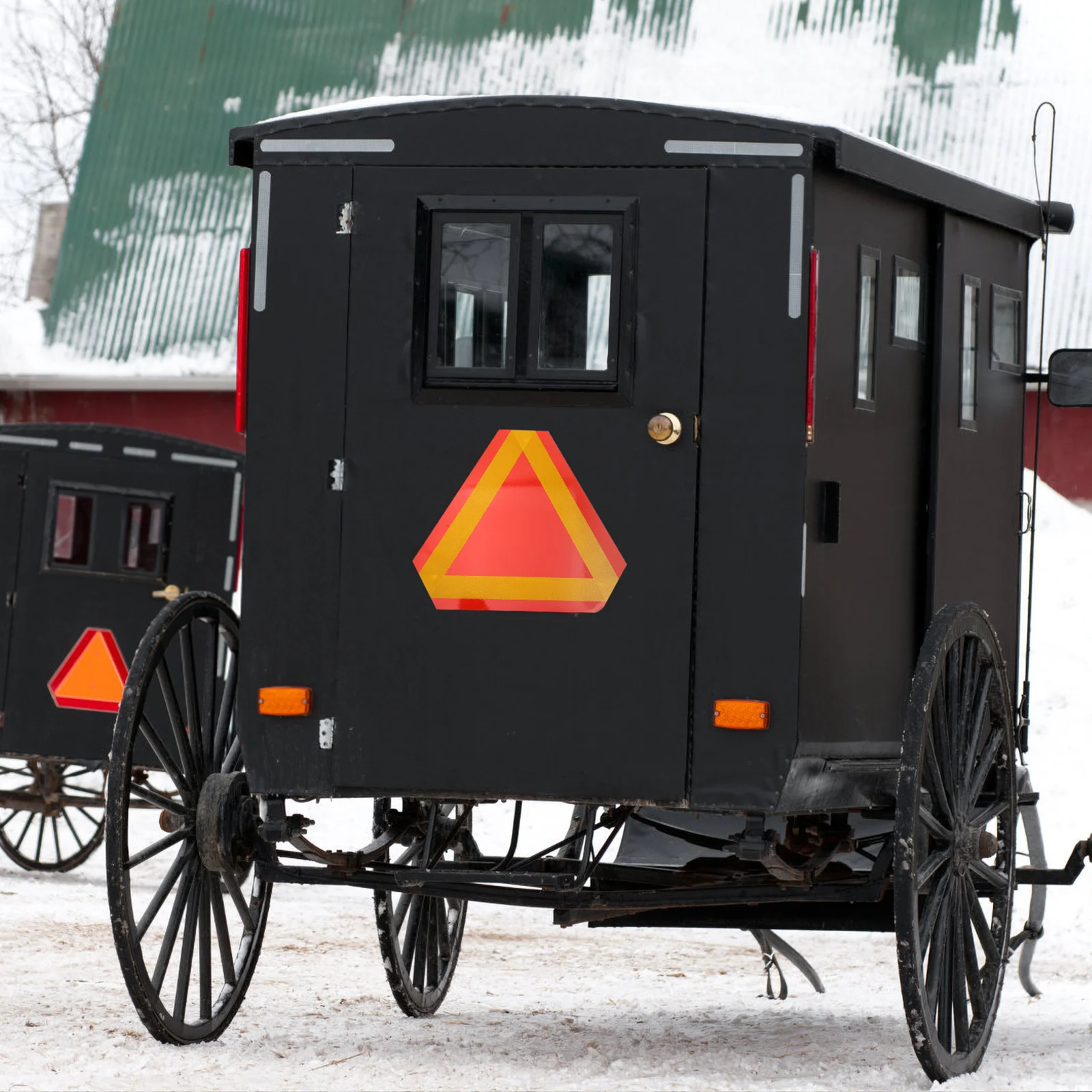 2pcs Triangle Reflectors: Slow Moving Vehicle Sign Reflective Aluminum For Golf Carts Farm Tractors Utility Vehicles Universal