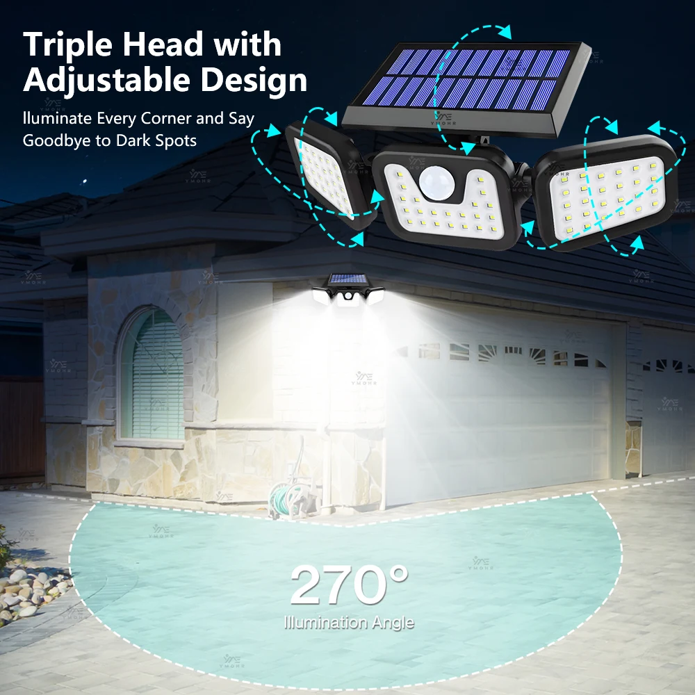 Super Bright Split Solar Lamp IP65Waterproof Outdoor Solar LED Lights 200m² Motion Sensor Solar Wall Light Garden Corridor Light