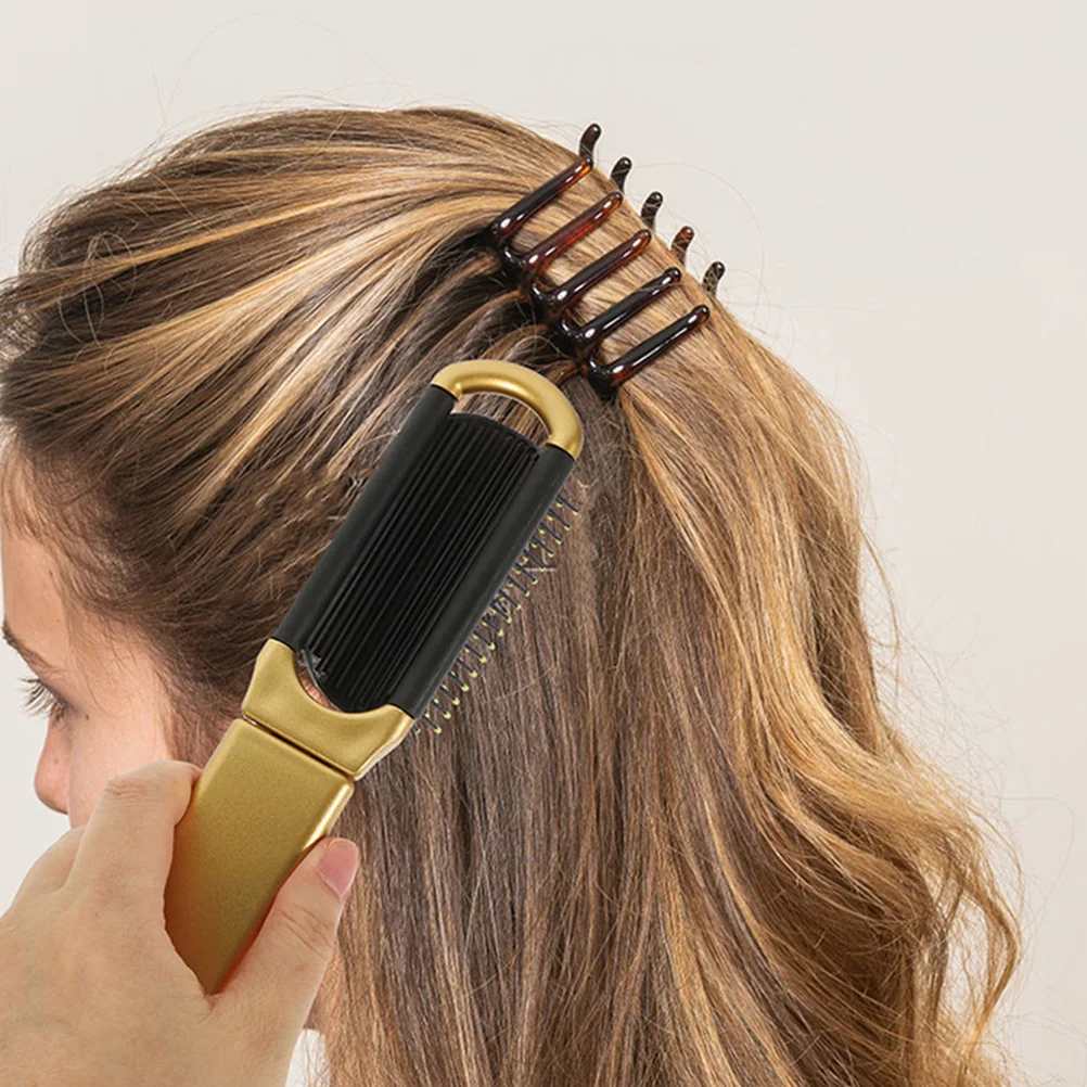 

6Pcs Folding Mirror Hair Comb Soft Bristle Scalp Massage Brush for Women Travel Wet Or Dry Hair Pocket Hairbrush Detangler