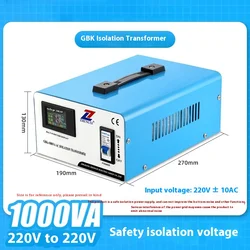 1000VA AC Ring Isolation Transformer Audio Safety Isolated Power Converter Anti-interference 220V To 220V Transformer 1000W