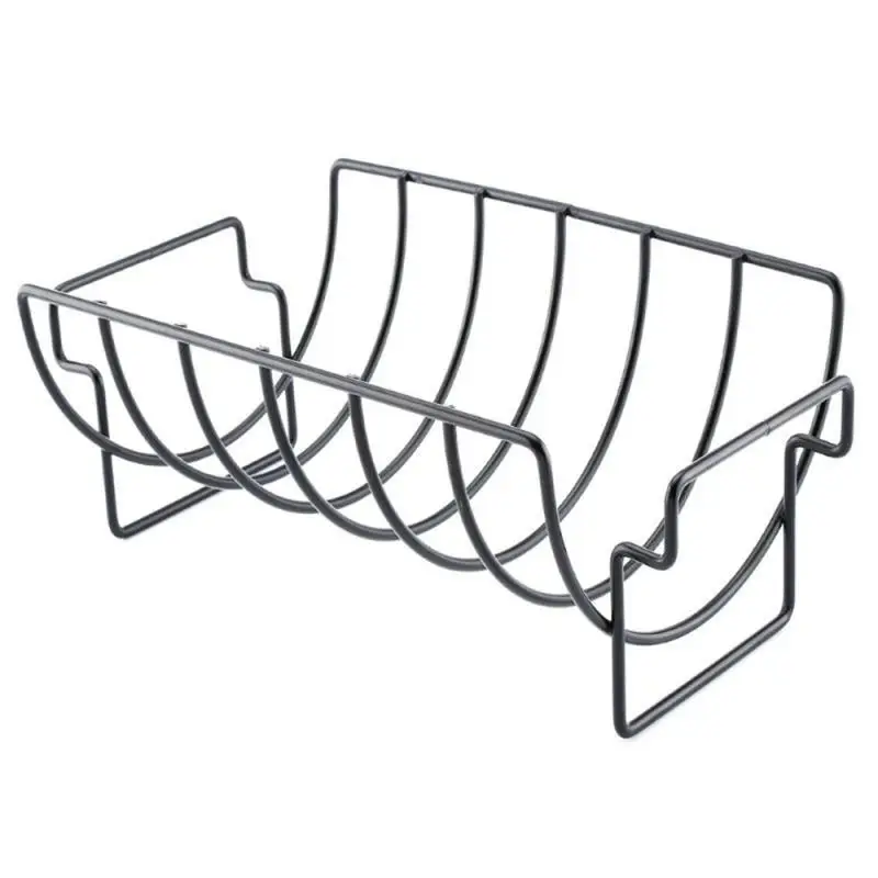 Beef Chicken Leg Wing Grill Rack 14 Slots Stainless Steel Barbecue Drumsticks Holder Oven Roaster Stand with Drip Pan Tools