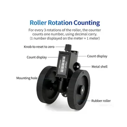 Z94-F Roller Meter Yard Counter Mechanical High-Precision 5-digit Counter Encoder Meter Wheel Length Measurement