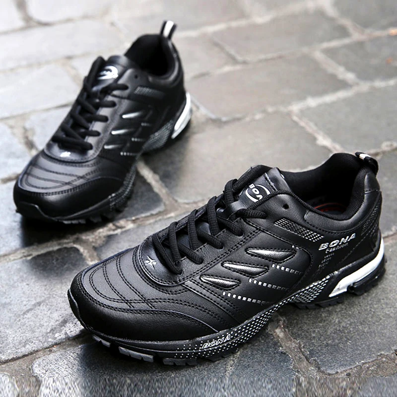 BONA New Arrival Classics Style Men Running Shoes Action Leather Men Athletic Shoes Outdoor Jogging Sneakers