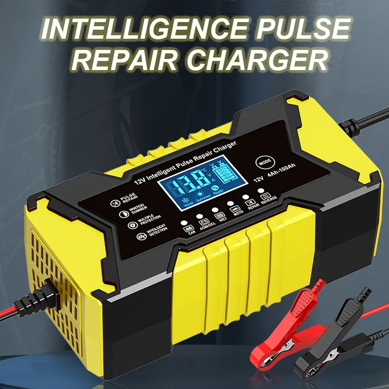 6A 12V Household Storage Battery Chargers For AGM Gel Lead AcidBatteries Charging Intelligent Pulse Repair Car Battery Chargers