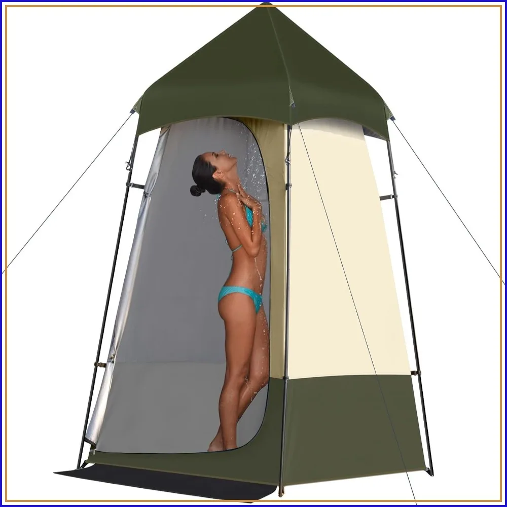 6.9 FT Portable Camping Shower Tent Outdoor Changing Room Privacy Tent for Camping, Toilet, Shower