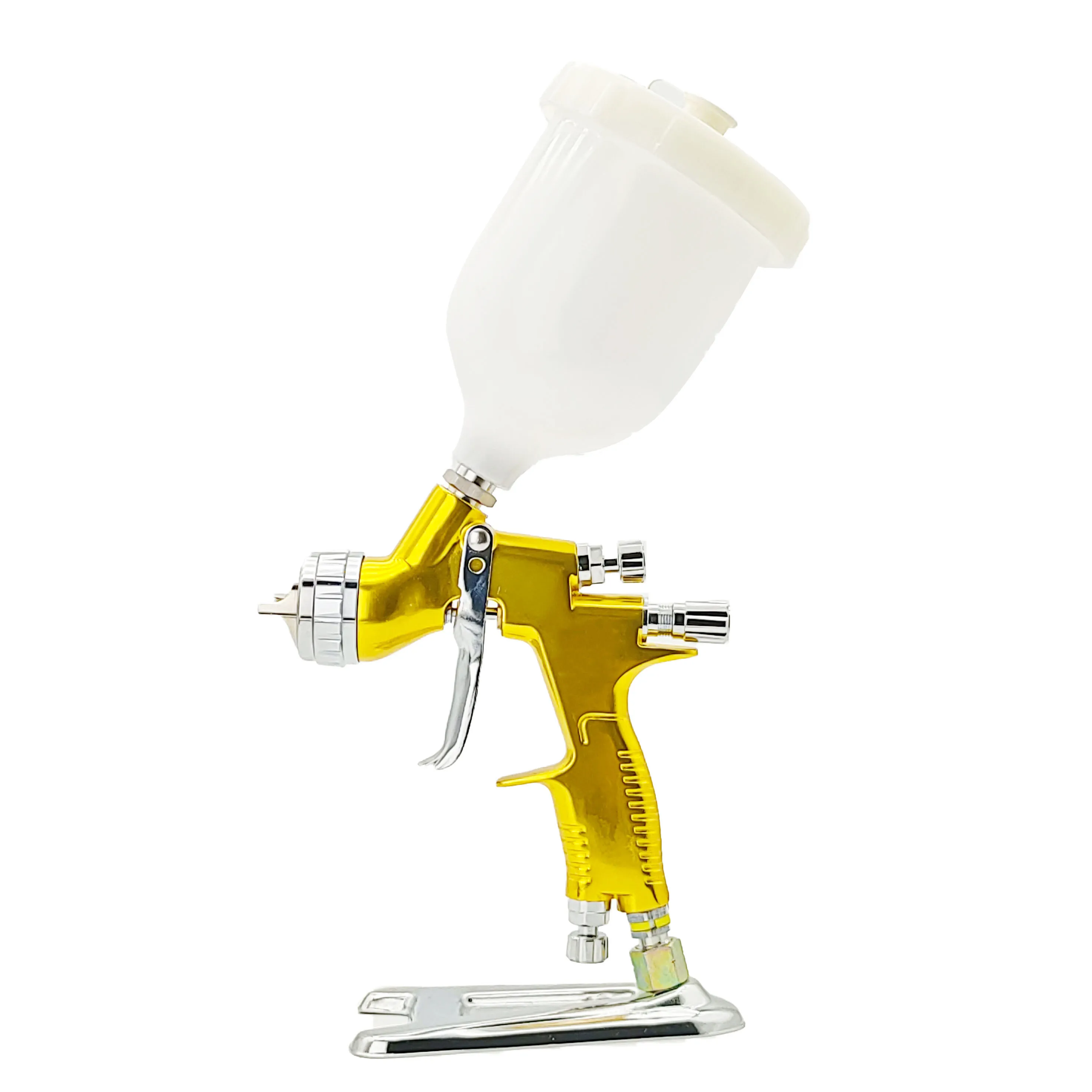 2024 GOLD Spray Gun 1.3/1.8mm High Quality HVLP Car Painting Gun With Mixing Cup No-Clean Tank For Car Painting