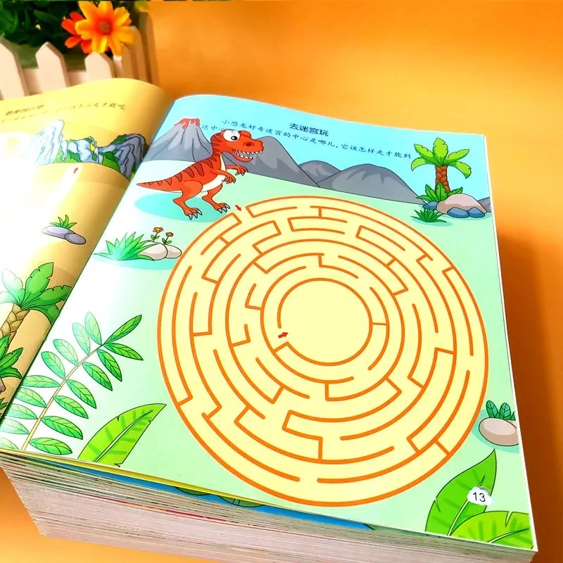 8 Books/Set Thinking Games Maze Adventure Concentration Training Puzzle Game Books Libros