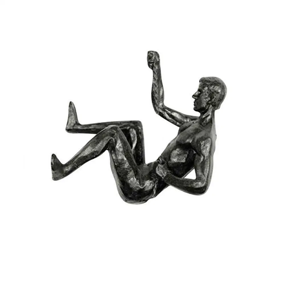 Athlete Rock Climbing Man Resin Background Wall Hanging Decoration Sculpture Statue Figures Creative Rock Climber Statue Pendant