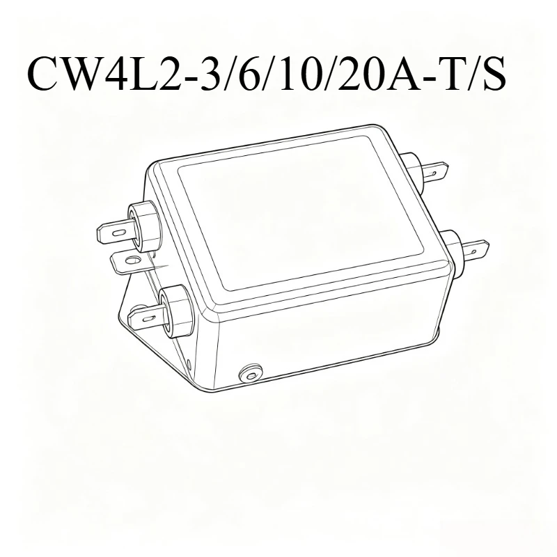 Single-phase two-stage AC power filter CW4L2-3/6/10/20A-T/S CW4L2-20A- AC single-phase CW4-3A-T 6A 10A 20A power supply filter
