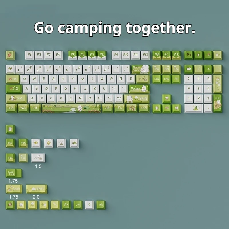 Noppoo Keycaps Mechanical Keyboard Factory High Sublimation Keycaps Complete Set Pbt Material Customized 126 Additional Keycaps