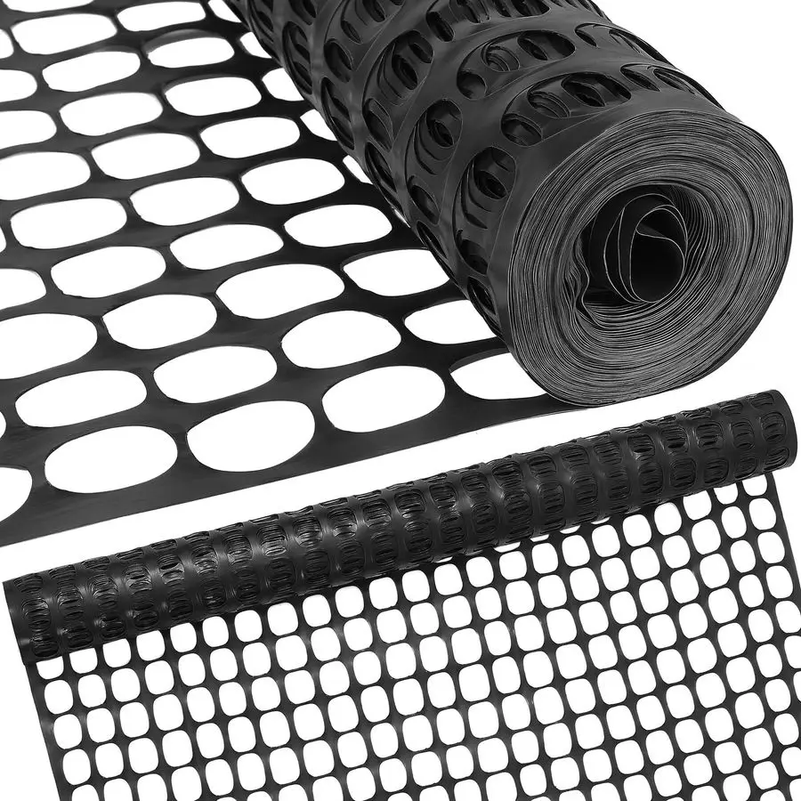 

Fencing, Temporary Fence, Snow Fence, 4x100 Feet, 10.55 lb roll, Black Plastic Fencing, Deer Netting, Plastic Mesh Roll, Safety