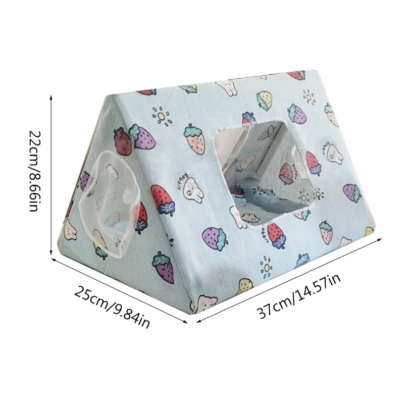 Pet Tunnel Tent Warm Hideaway Playtent Small Pet Cage Corner House Toy Hamster Bed Small Animals Lovely Hideout House