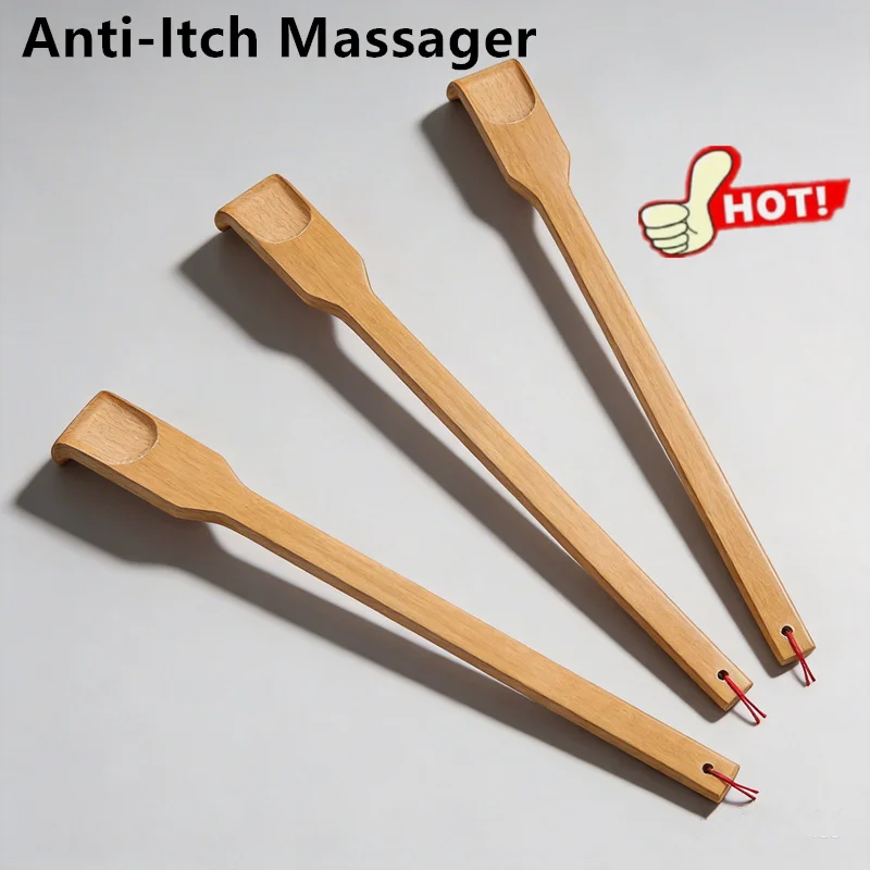 1/2/3 Peças Coçador de Costas de Bambu, Massageador Anti-Coceira para Idosos, Ferramenta Confortável para Cuidados de Saúde Corporal