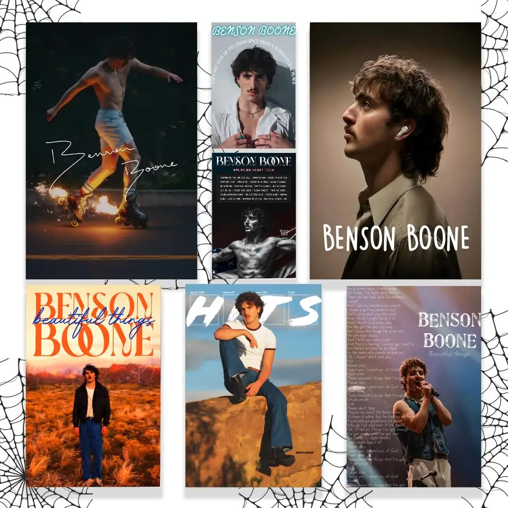 Singer B-Benson Boone Poster Graphic Wall Art Poster HD Waterproof PP Paper Print for Bedroom Living Room Office Decor Gift