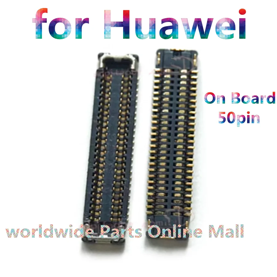 10pcs-100pcs USB Charging Port FPC connector replacement Parts for Huawei P20 Lite P20Lite logic on mainboard/ cable/Flex 50pin