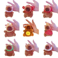 12cm Capybara Plush Keychain Pendant Simulation Anime Capibara Stuffed Animals Toy Doll Kids Birthday Christmas Gift