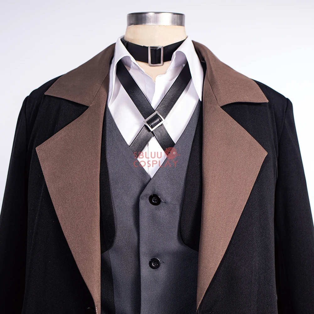 Picture 5: SBluuCosplay Nakahara Chuya Cosplay Anime R-Quality Uniform Chuya Costume Hat Gloves