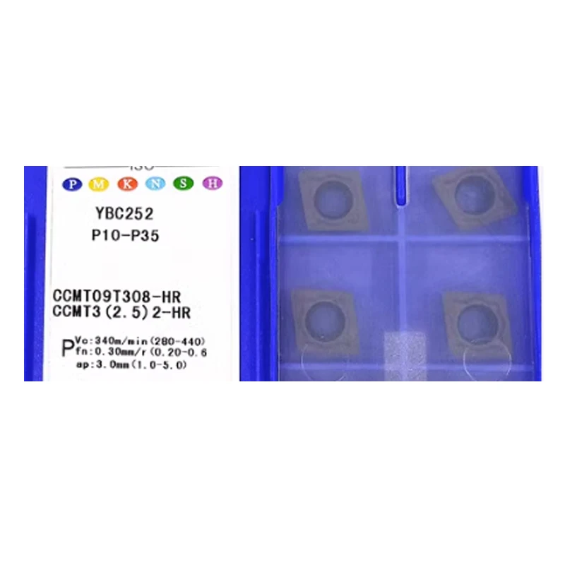 CCMT3(2.5)1-HR Original CCMT09T304-HR YBC252 Carbide Inserts CCMT09T304 CCMT 09T304 HR CNC Cutter Tools Holder CCMT09T3 CCMT09