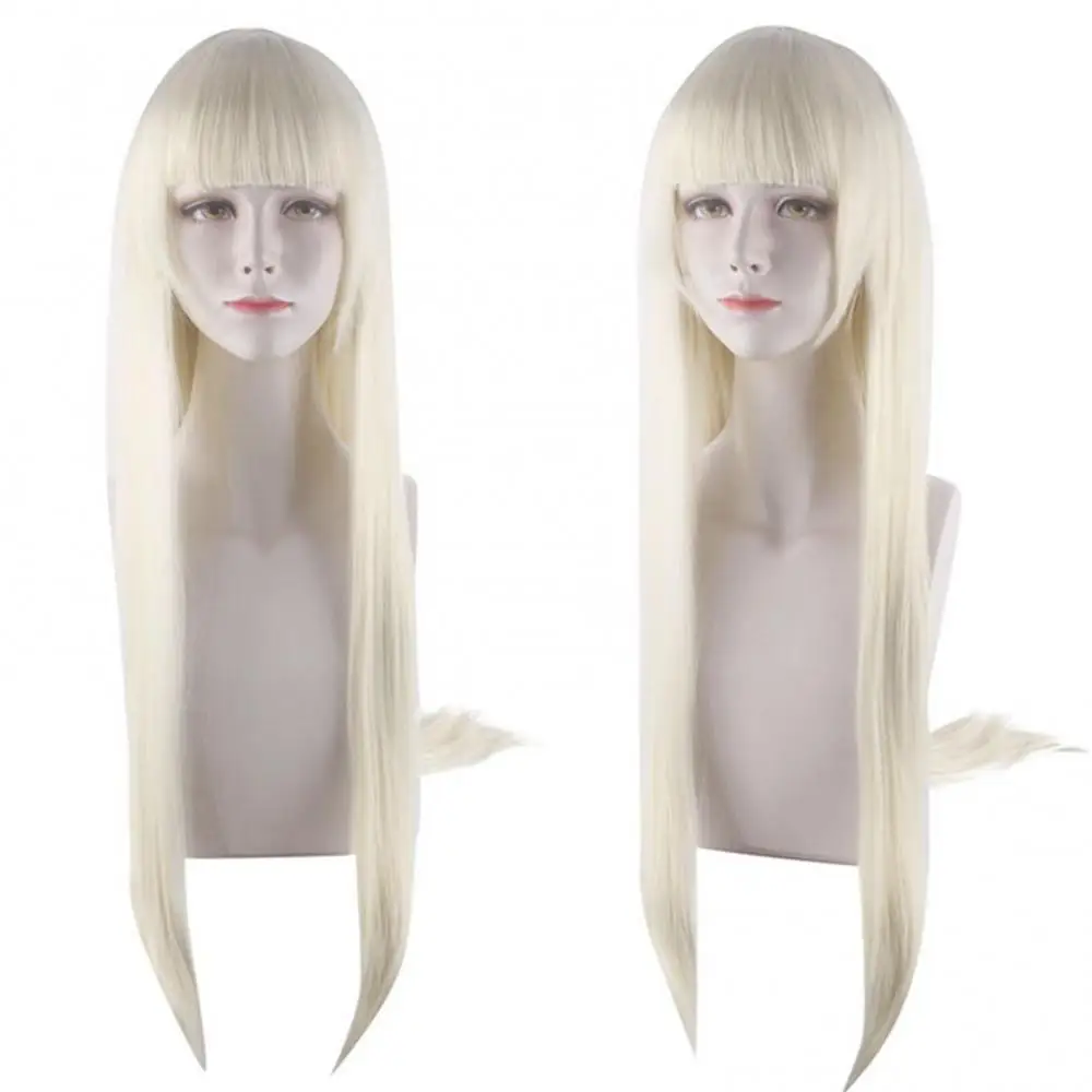 

80cm Women Long Straight Synthetic Wigs With Bangs Cosplay Party Hairpiece Clip In Hair Extensions Long Straight Style Hairpiece