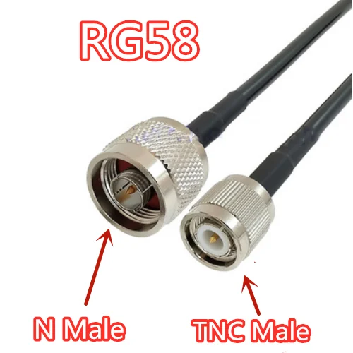 

RG58 Cable TNC Male To N Male Connector 50ohm Coaxial Cable jumper