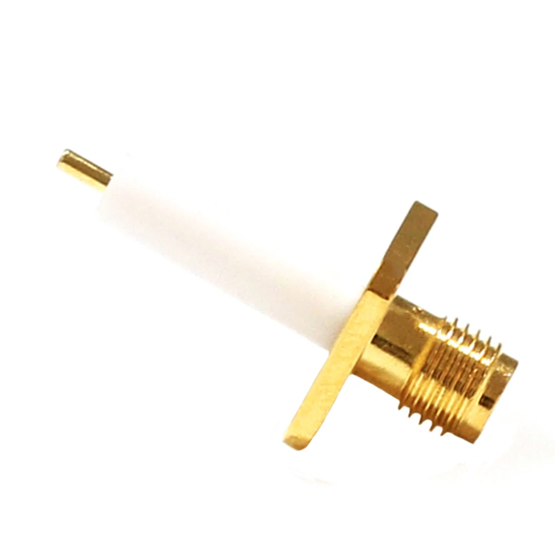 1pc SMA  Female Jack  RF Coax Connector  4-Hole Flange Solder Post  Straight Insulator Long 15mm Goldplated  NEW wholesale