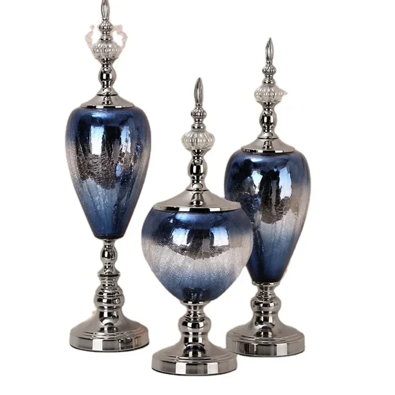 Popular European Glass Ornaments Living Room Home Decor Light And High-grade Handicrafts Gift Wedding Decoration
