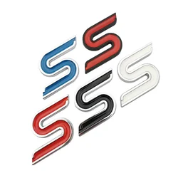 3D Metal S Front Hood Grille Chrome Emblem Car Sticker Decal For Ford V8 Focus 2012 Kuga Mondeo Fiesta Auto Styling Accessories