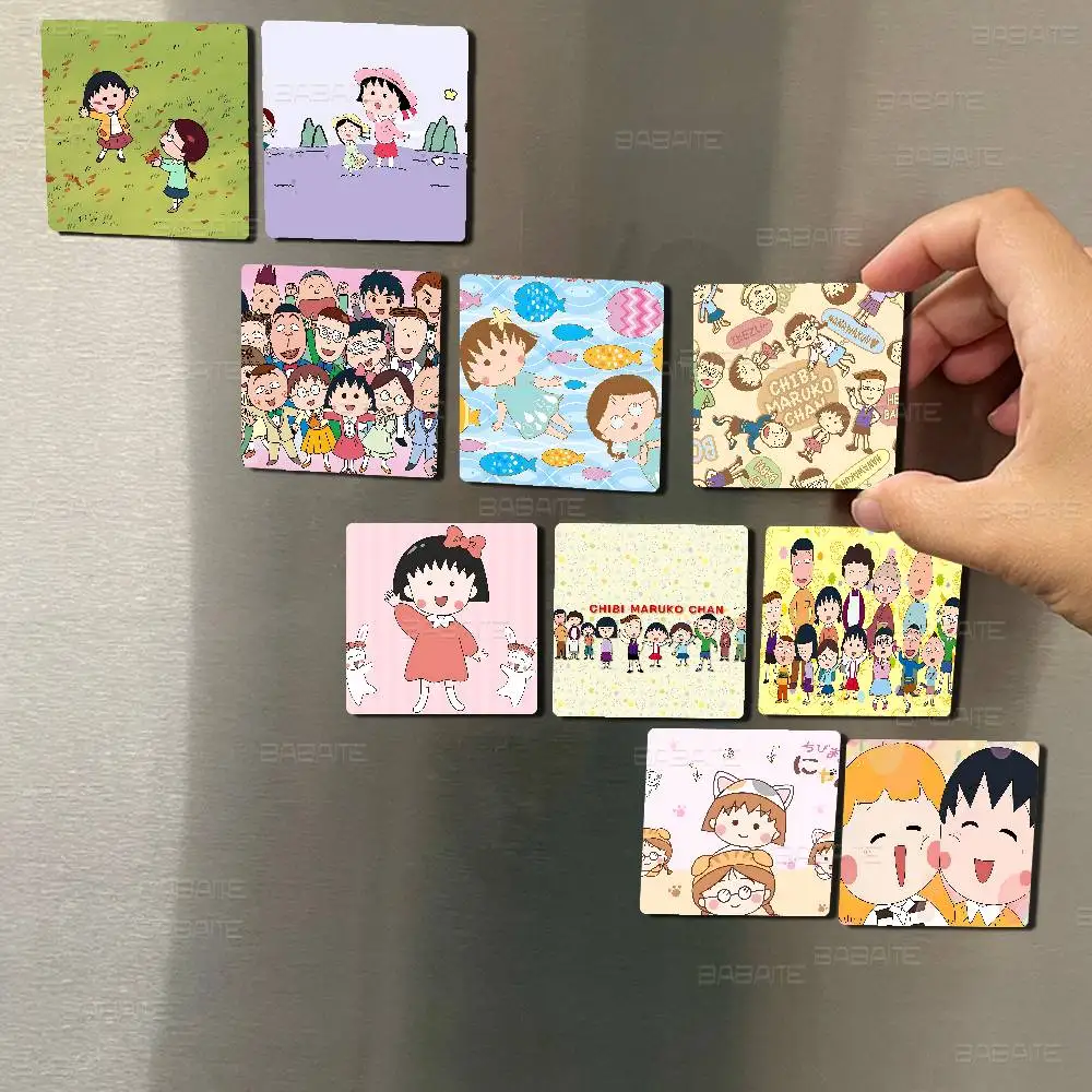 Cartoon Chibi Maruko Chan PVC Kühlschrankmagnete Wärmeübertragungsdruck Kühlschrankaufkleber für Heim- und Küchendekoration