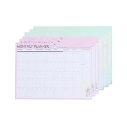 Planejador decorativo para planejador mensal, tamanho a4, planejador semanal, planejador diário, calendário, agenda, cor doce, cor aleatória