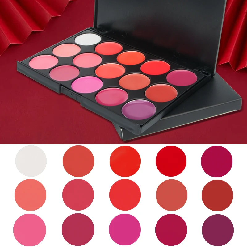 15 Colors Lipstick Palette Matte, Moisturizing And Non Fading, Non Stick Cup, Makeup Tray Easy To Color  Ideal Valentine\'s Gift