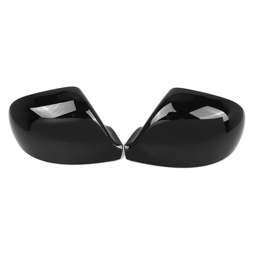 2Pcs Car Rearview Mirror Caps Cover Glossy Black Left & Right For VW Transporter T5 T5.1 T6 2010-2023 7E1857528G 7E1857527G