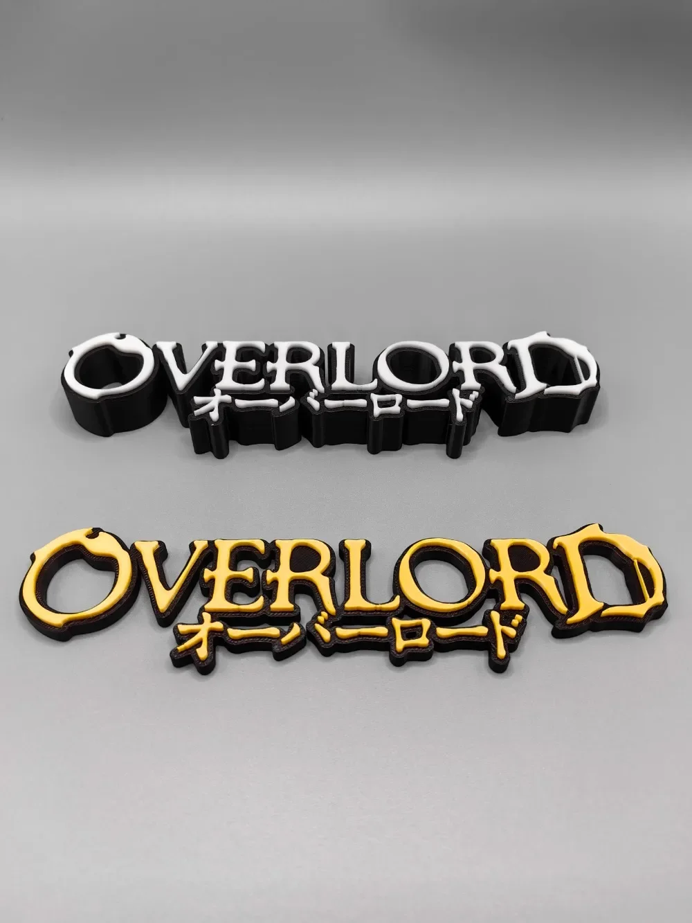 Anime OVERLORD Model 3D Drukowany Lalka Tytuł Billboard dla Albedo Ainz Figurka Gablota Rekwizyt Cosplay Wystawa Ozdoba Zabawka