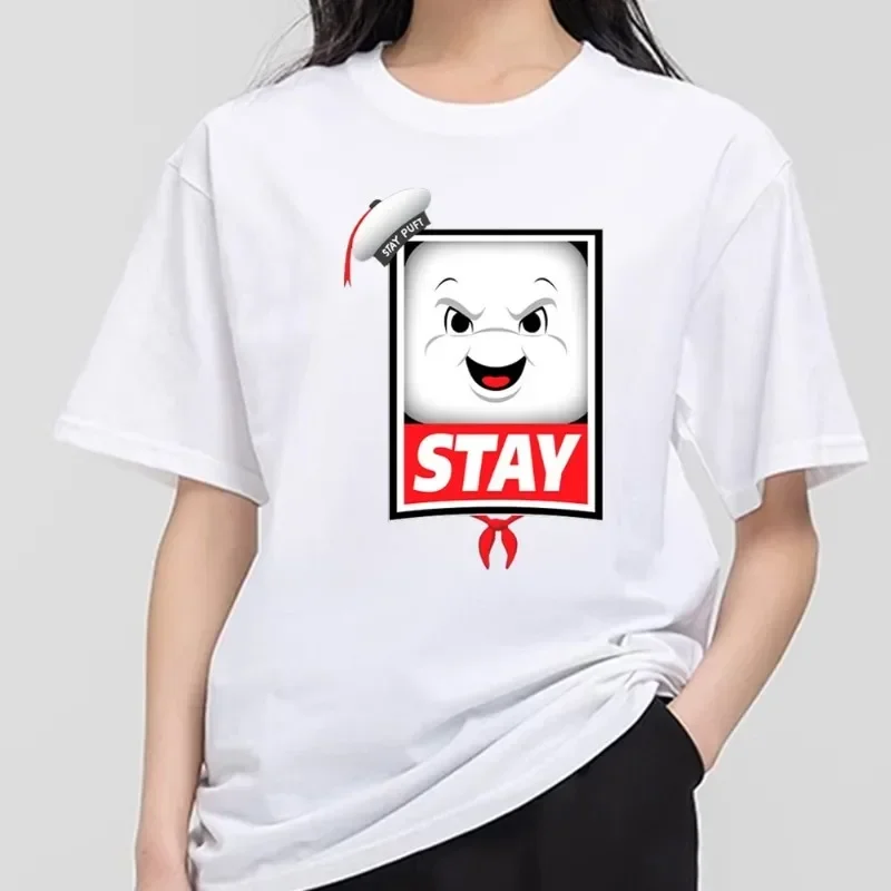 G-Ghostbusters Moive T Shirt Men Couple Combination Clothes Short Sleeve Collar Fashion T-shirt Women Cotton Unisex tees