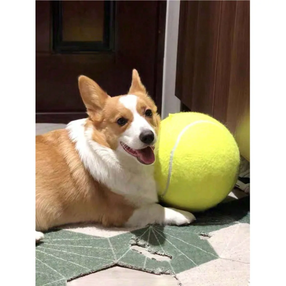 Giant Tennis Ball For Dog Chew Toy Pet Dog Interactive Toys Big Inflatable Tennis Ball Pet Supplies Outdoor Cricket Dog Toy