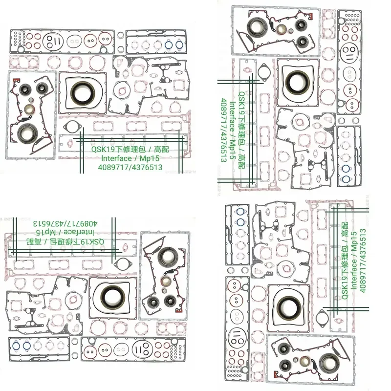 QSK19 KTA19 Engine Premium Lower Gasket Kit 4089717 for C-U-M-M-I-N-S Heavy Marine Vessels & Mining Machinery