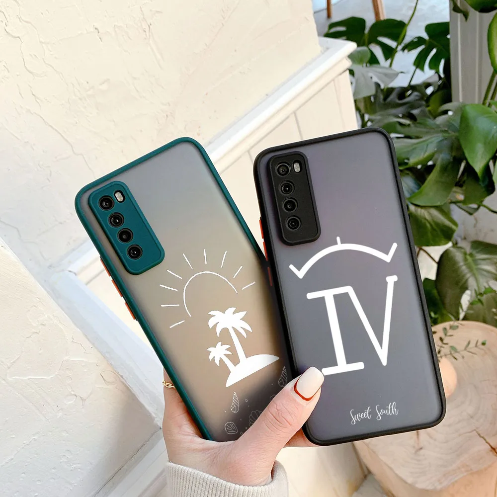 Skin Feel Translucent Phone Case For Samsung A13 A14 A22 A23 A24 A21S A31 A32 A33 A34 A51 A52 A53 Note10 9 8 A70 Knight Letters