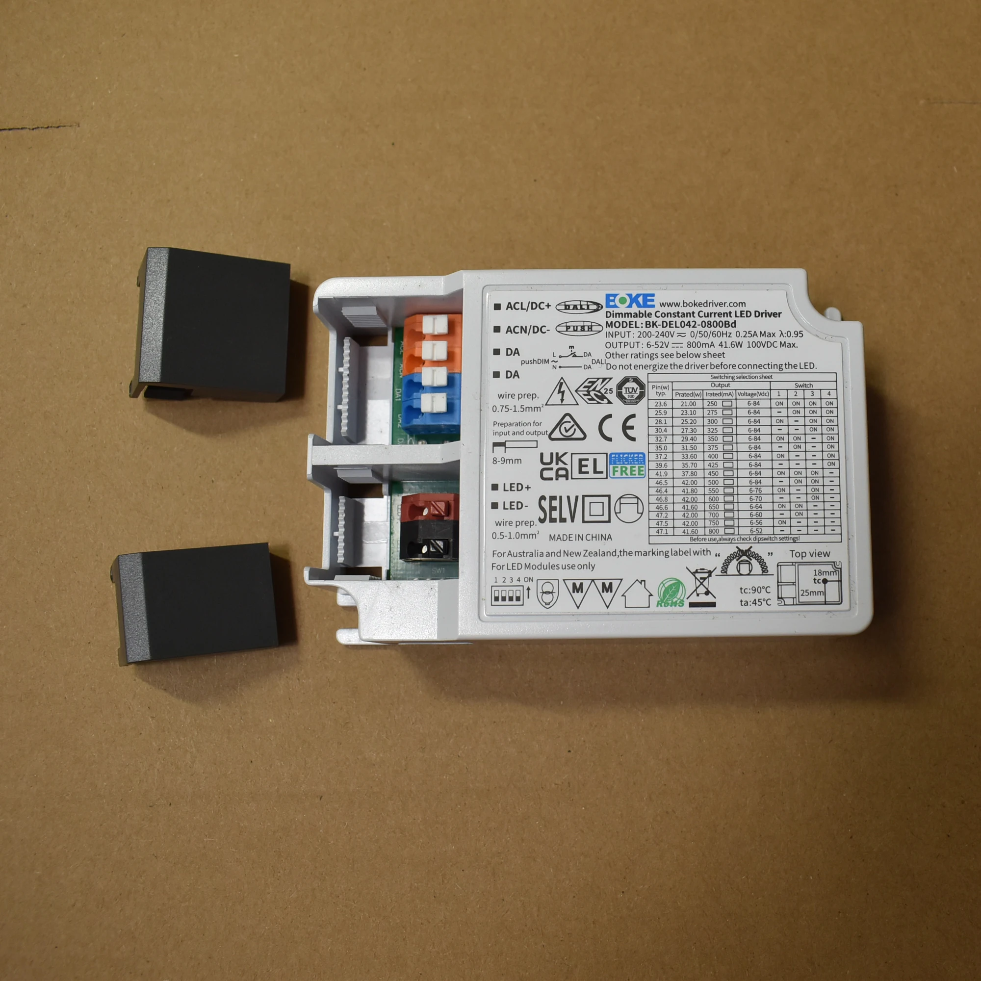 Output 6-84V DIP. 250mA-800mA DALI Push DIM Dimmable Led Driver 41W Transformer Flicker-free 1-100% Soft Dimming for  Commecial