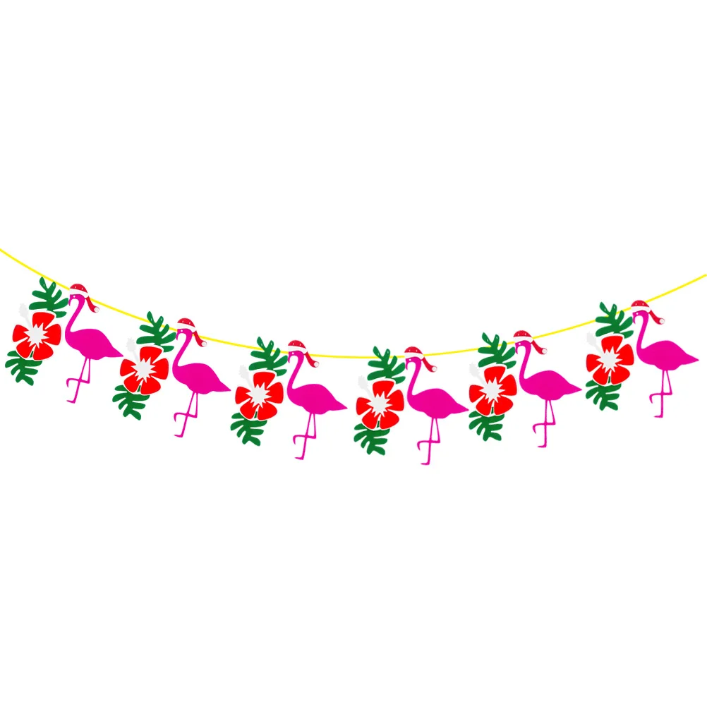 

Flamingo Christmas Banner Garland Chic Hanging Decoration Party Supplies Indoor Outdoor Party Decor Christmas Banner
