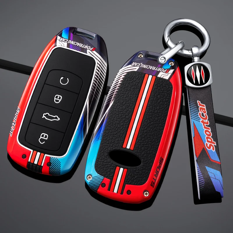 

for Chery Tiggo 8 Pro Tiggo 8plus 5 Plus 7pro Omoda 5 Car Key Protector Racing Style Metal Car Key Case Fob Cover Accessories