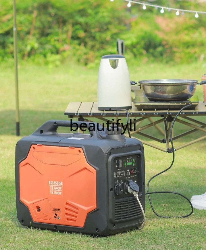 

Генератор 220 В бытовой 3,5 кВт небольшой бесшумный переменной частоты портативный для кемпинга на открытом воздухе